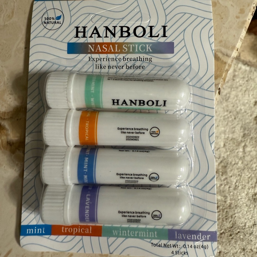 Nasal Stick Boost Energy Natural Menthol Inhaler (Set of 4)